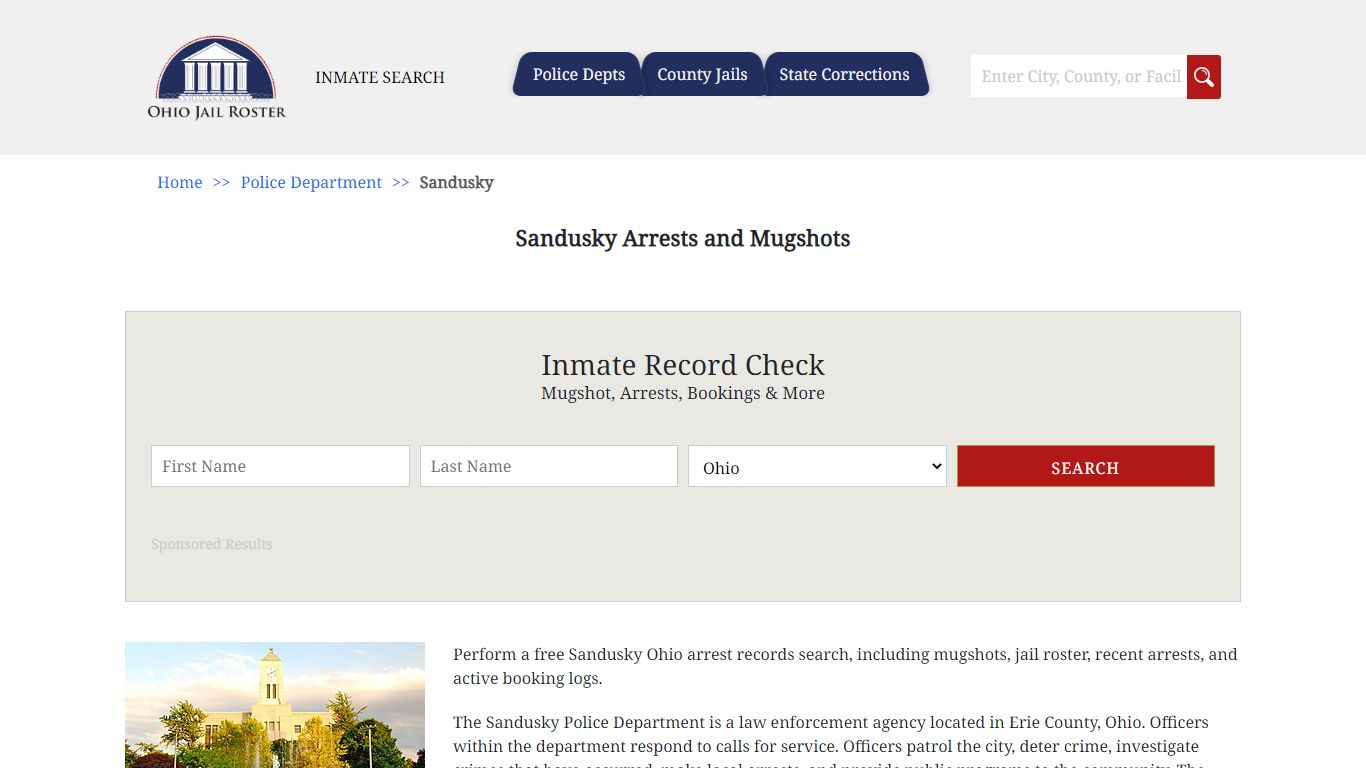 Sandusky Arrests and Mugshots | Jail Roster Search